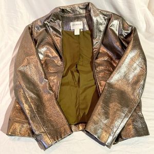 Gold faux leather jacket